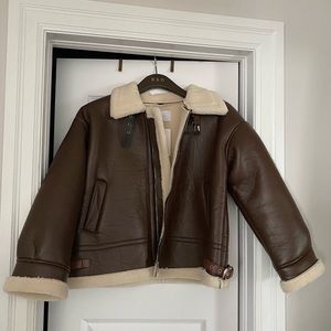 NWT OAK + FORT AVIATOR JACKET (Faux leather)